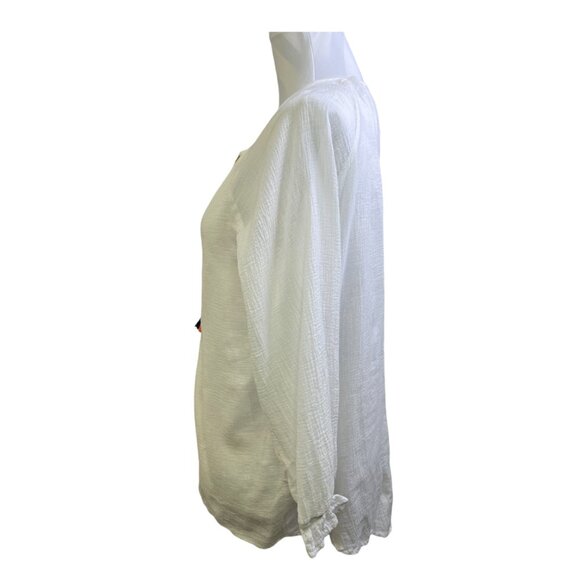 Umgee Medium White Multicolor Popover Colorful Boho Lightweight - Picture 2 of 5